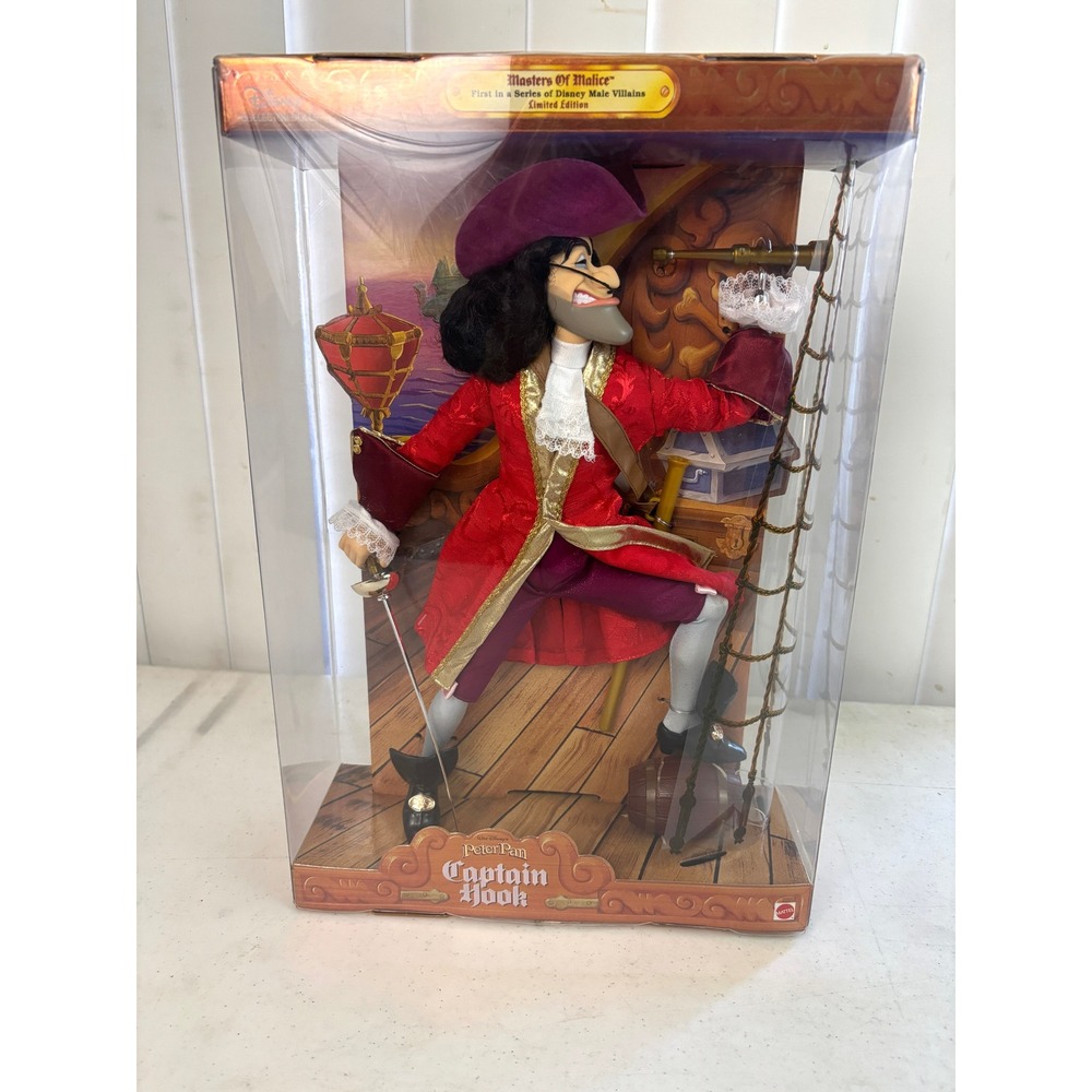 1999 Disney Captain Hook Masters of Malice Limited Edition Doll 20954